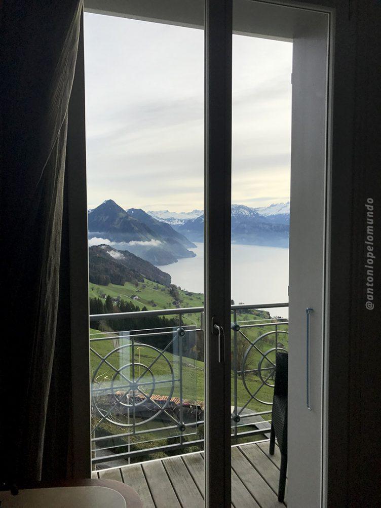 Vista do nosso quarto- Hotel Villa Honegg - Suíça