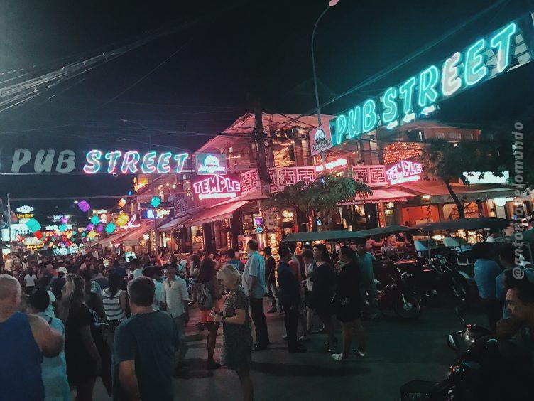 Pub Street em Siem Reap - Camboja