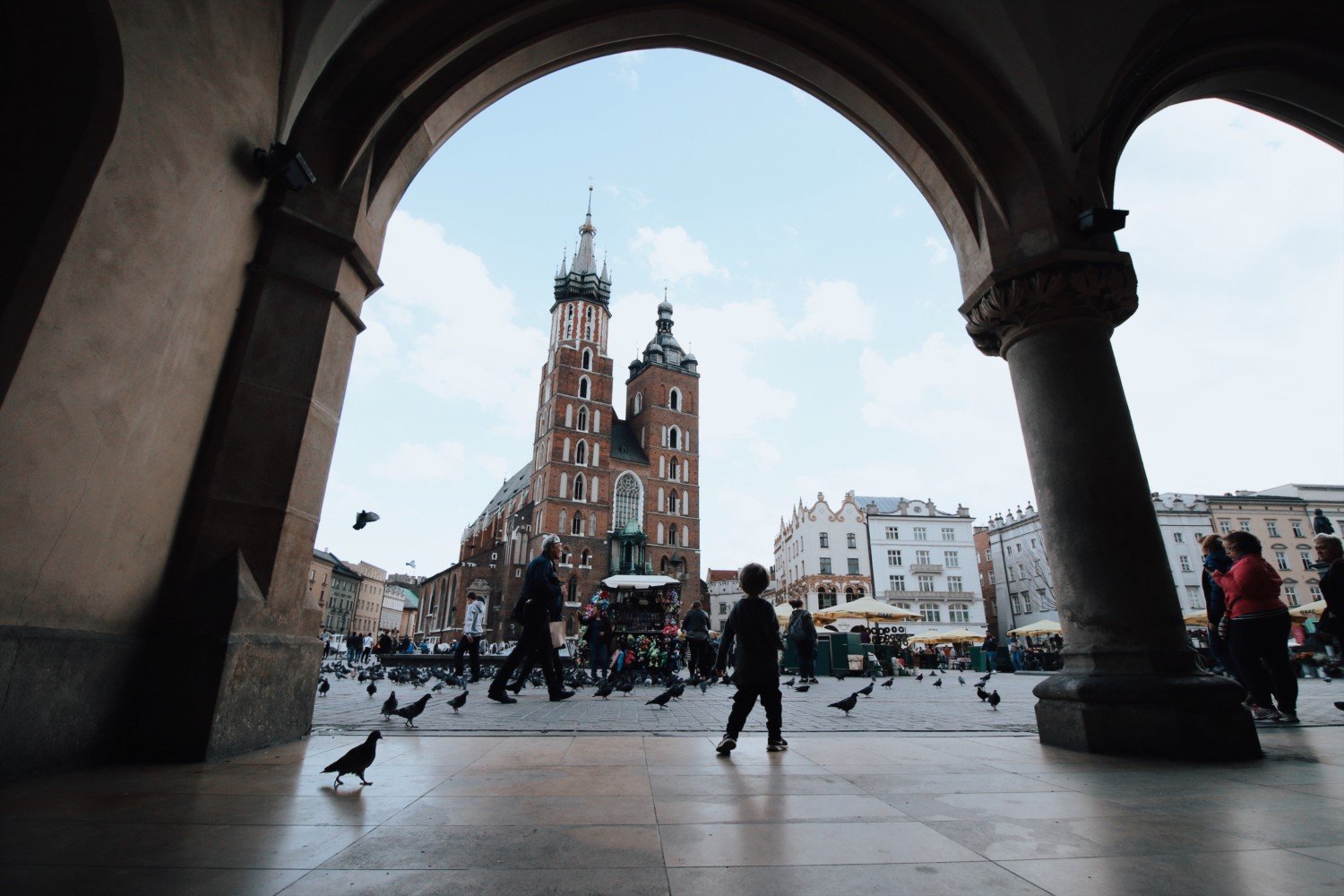 Praça principal da Cracóvia na Polônia 