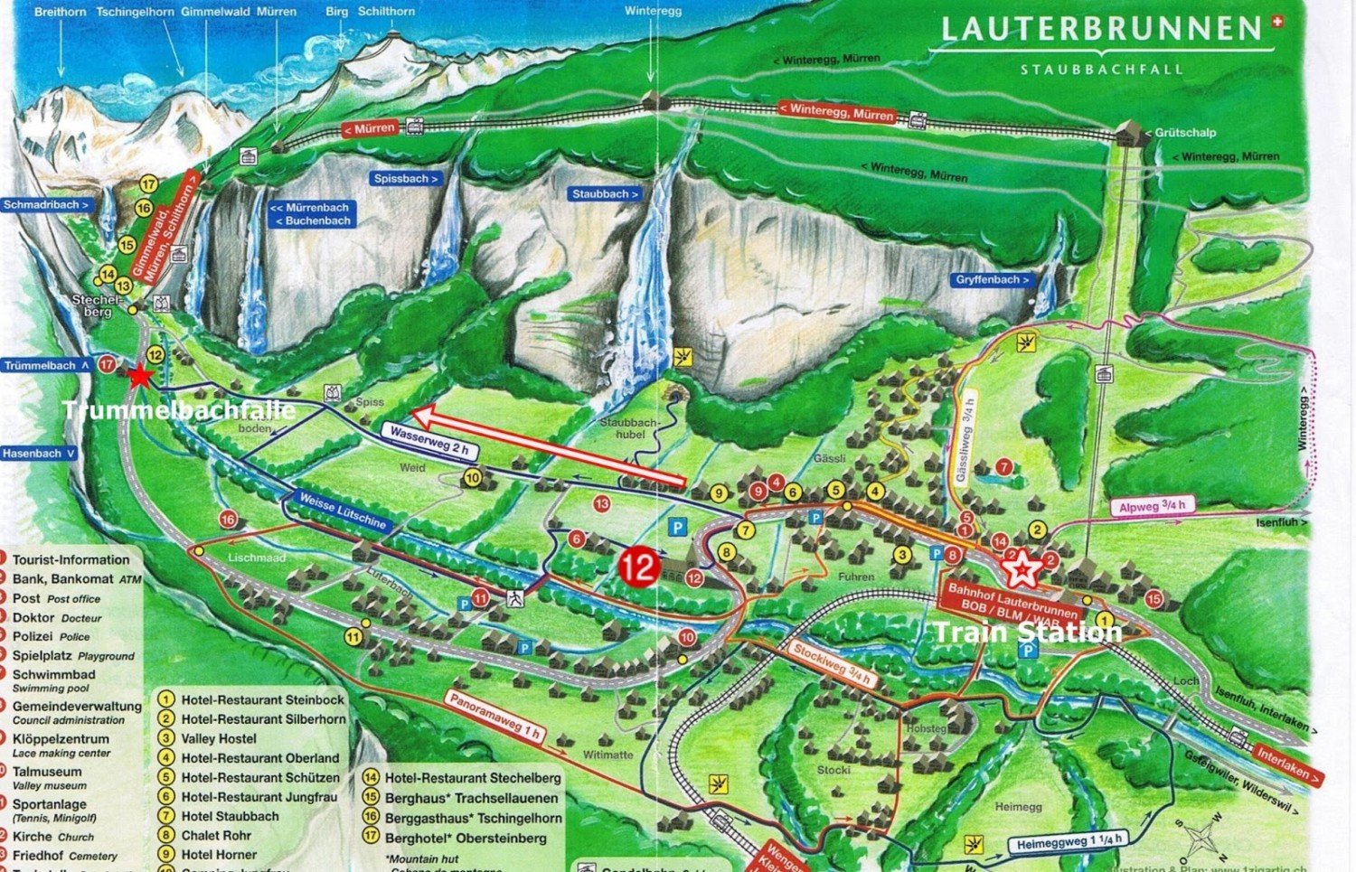 Mapa de Lauterbrunnen 